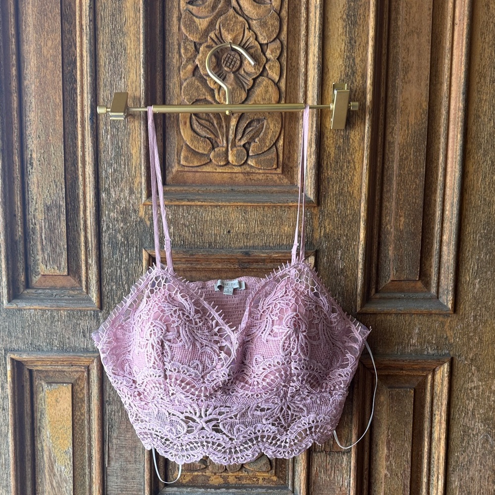 Love Tree Pink Lace Bralette Size Large